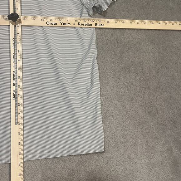 Rhone Polo Shirt Mens Extra Large XL Gray Stripe Performance Golf - Picture 7 of 7